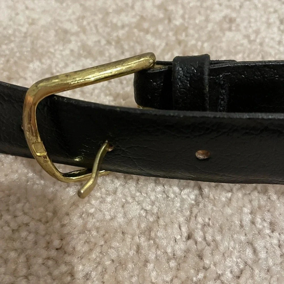Men’s Black Leather Belt - Picture 3 of 3